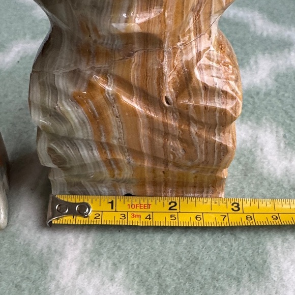 Carved Stone Bookends - Brown and Cream tribal figures - Picture 9 of 9